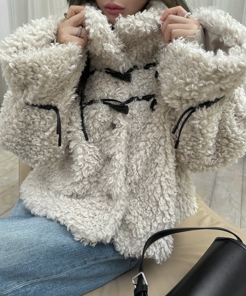 セール】poodle fur cord toggle short JK（その他アウター