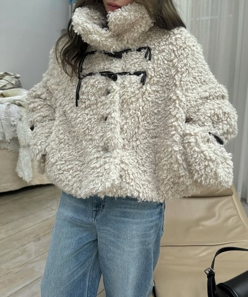 セール】poodle fur cord toggle short JK（その他アウター