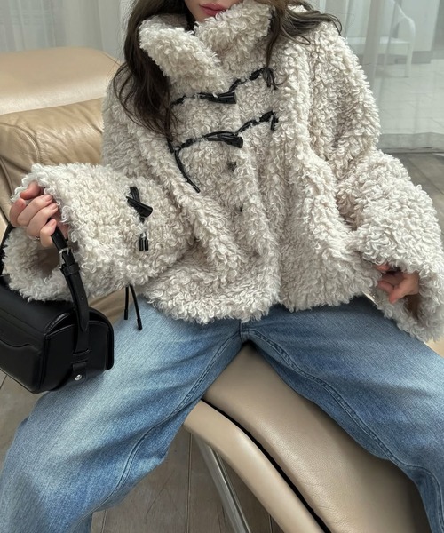 セール】poodle fur cord toggle short JK（その他アウター