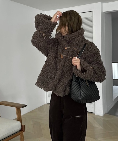 セール】poodle fur cord toggle short JK（その他アウター