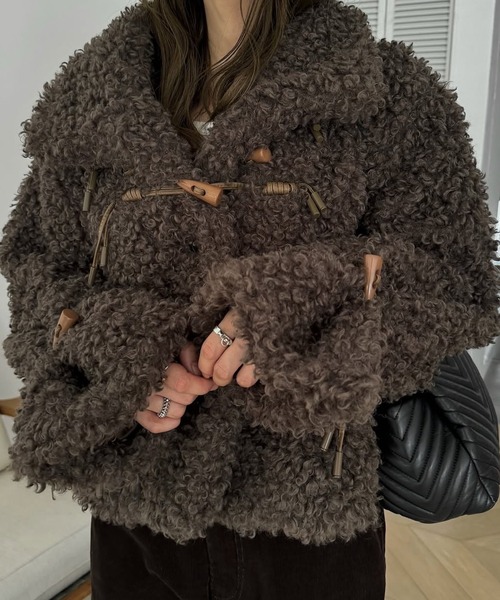 セール】poodle fur cord toggle short JK（その他アウター