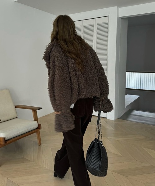 poodle fur cord toggle short JK（その他アウター）｜WILLFULLY