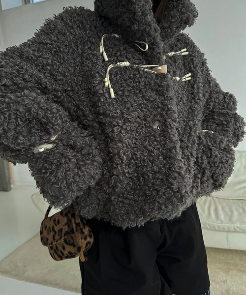 セール】poodle fur cord toggle short JK（その他アウター