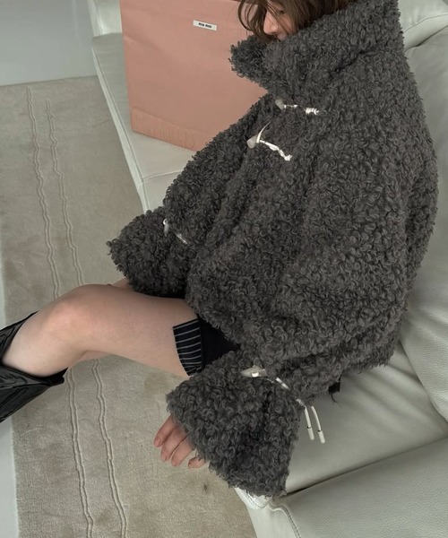 セール】poodle fur cord toggle short JK（その他アウター