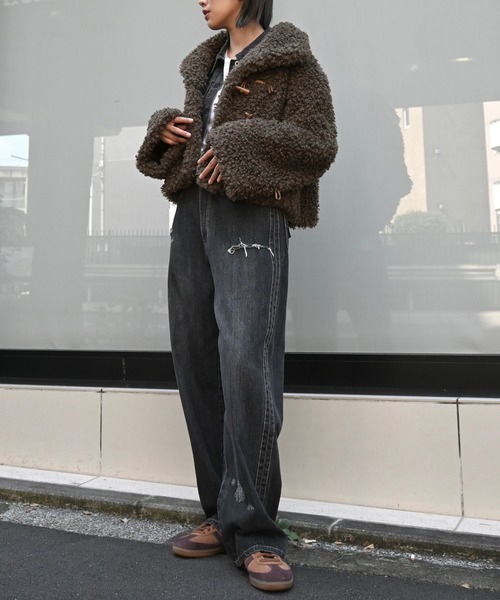 セール】poodle fur cord toggle short JK（その他アウター