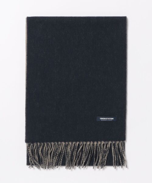 UNION STATION（ユニオンステーション）の「カシミア混リバーシブルマフラー（マフラー・メンズ・ネイビー/ブラック/ブラウン・7）」の3枚目の写真
