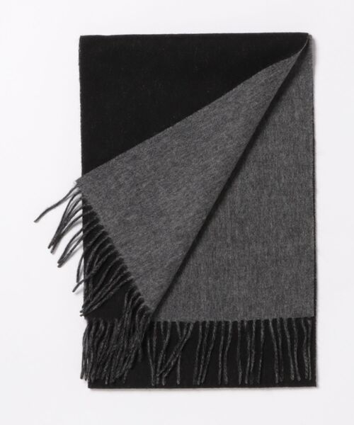 UNION STATION（ユニオンステーション）の「カシミア混リバーシブルマフラー（マフラー・メンズ・ネイビー/ブラック/ブラウン・7）」の4枚目の写真