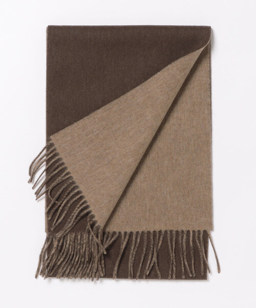 UNION STATION（ユニオンステーション）の「カシミア混リバーシブルマフラー（マフラー・メンズ・ネイビー/ブラック/ブラウン・7）」の6枚目の写真