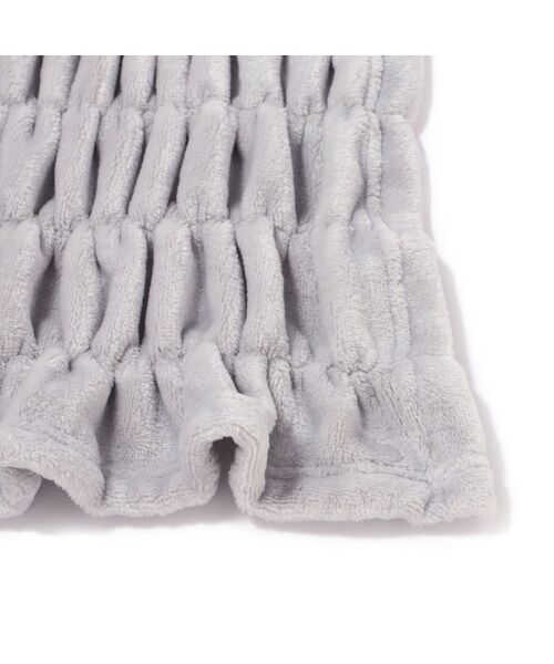 セール】フラッフィーリップル スロー（ひざ掛け） 1700×1300 グレー