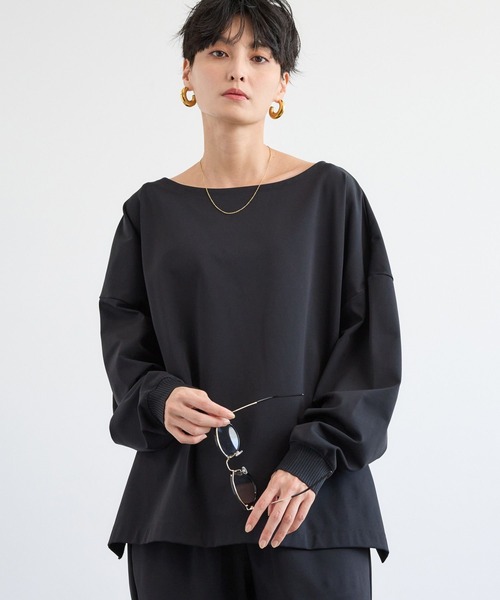 BARNYARDSTORM(バンヤードストーム)の「BARNYARDSTORM / ハイテンションワイドプルオーバー マシンウォッシャブル 【YouTube「i.style closet」紹介アイテム】(シャツ/ブラウス・レディース・ブラック/オフホワイト/ネイビー・S/M)」の6枚目の写真