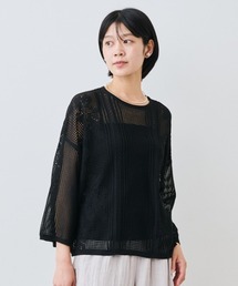ＩＥＤＩＴ　旬感コーデが決まる　レース風透かし編みが美しい　ゆるトップス