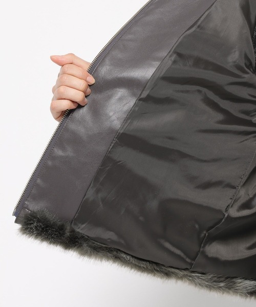 HARE（ハレ）の「フェイクファーニュアンスブルゾン(HARE)（ブルゾン・レディース・グレー/グレー系その他・FREE）」の14枚目の写真