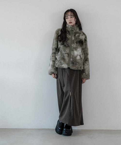 HARE（ハレ）の「フェイクファーニュアンスブルゾン(HARE)（ブルゾン・レディース・グレー/グレー系その他・FREE）」の5枚目の写真