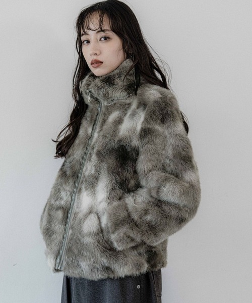 HARE（ハレ）の「フェイクファーニュアンスブルゾン(HARE)（ブルゾン・レディース・グレー/グレー系その他・FREE）」の6枚目の写真