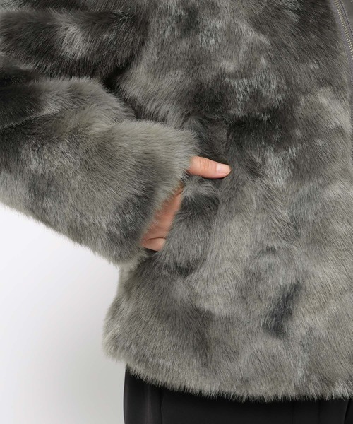 HARE（ハレ）の「フェイクファーニュアンスブルゾン(HARE)（ブルゾン・レディース・グレー/グレー系その他・FREE）」の12枚目の写真