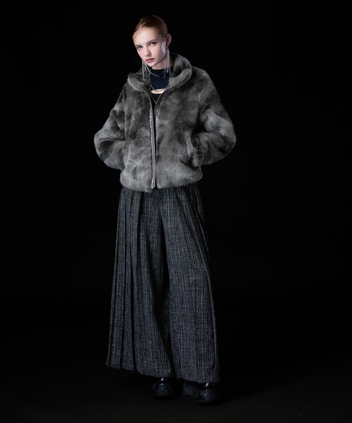 【HARE】✴️エコファーブルゾン セール】フェイクファーニュアンスブルゾン(HARE)（ブルゾン）｜HARE