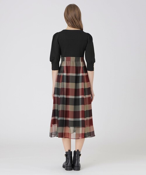 予約販売】シフォンコンビドレス（ワンピース）｜BLUE LABEL