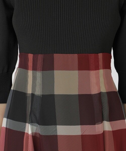 予約販売】シフォンコンビドレス（ワンピース）｜BLUE LABEL