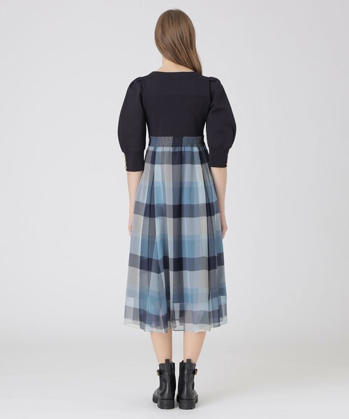 シフォンコンビドレス（ワンピース）｜BLUE LABEL CRESTBRIDGE（ブルー