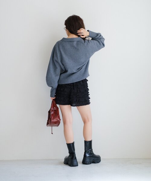 Kastane(カスタネ)の「フリルショートパンツ(その他パンツ・レディース・ブラック/ホワイト・FREE)」の19枚目の写真