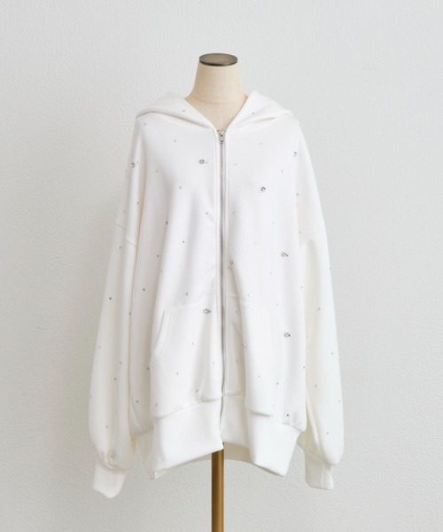 OLIVE des OLIVE（オリーブデオリーブ）の「キラキラZIPパーカー（パーカー・レディース・チャコールグレー/ピンク/オフホワイト/ブラック・FREE）」の17枚目の写真