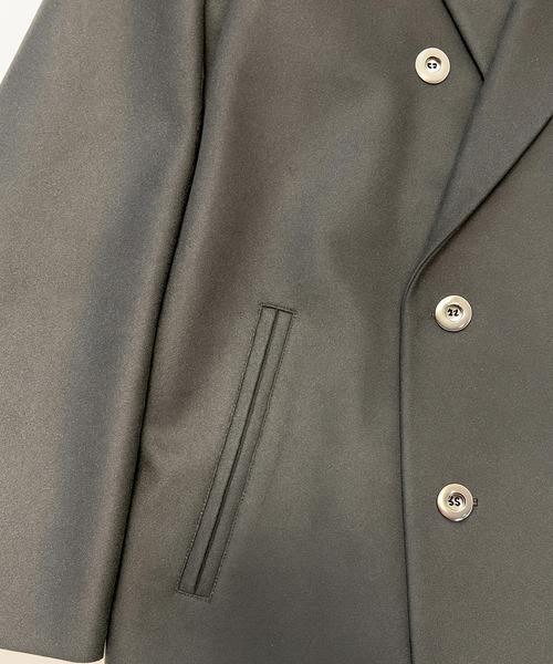 FACTOTUM（ファクトタム）の「【FACTOTUM】 SUPER110`s Melton W Coat（ピーコート・メンズ・ブラック/グレー・46/48）」の7枚目の写真