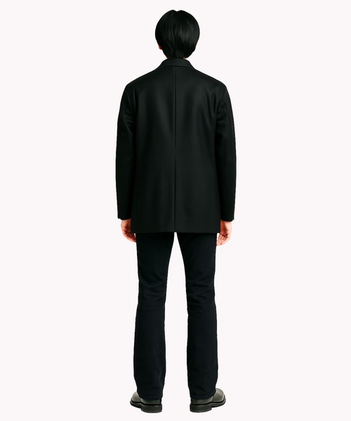 FACTOTUM（ファクトタム）の「【FACTOTUM】 SUPER110`s Melton W Coat（ピーコート・メンズ・ブラック/グレー・46/48）」の5枚目の写真