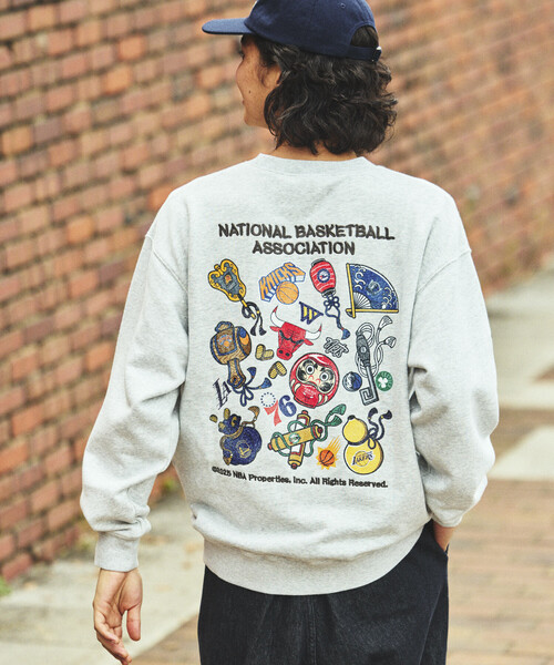 NBA 別注 和柄ランダムロゴ クルーネックスウェット（スウェット