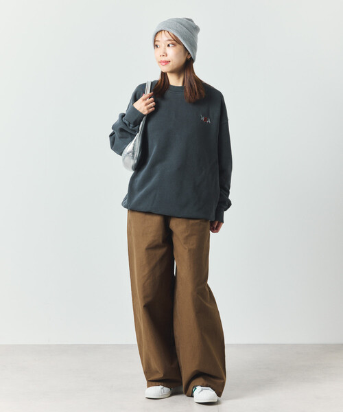 NBA（エヌビーエー）の「NBA 別注 和柄ランダムロゴ クルーネックスウェット（スウェット・メンズ・ネイビー/ライトグレー/チャコールグレー・LARGE/MEDIUM）」の5枚目の写真