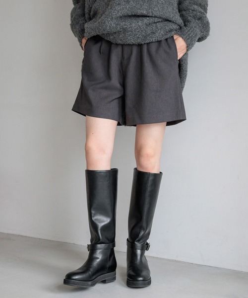 LOWRYS FARM(ローリーズファーム)の「ウールライクショートパンツ 580891(その他パンツ・レディース・ブラック/チャコールグレー/ブラウン/アイボリー・FREE)」の5枚目の写真