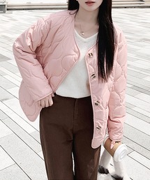 美品♡ テッドベイカー ペプラム ノーカラージャケット 裏地花柄 春色 ピンク 美品♡ テッドベイカー ペプラム ノーカラージャケット 裏地花柄