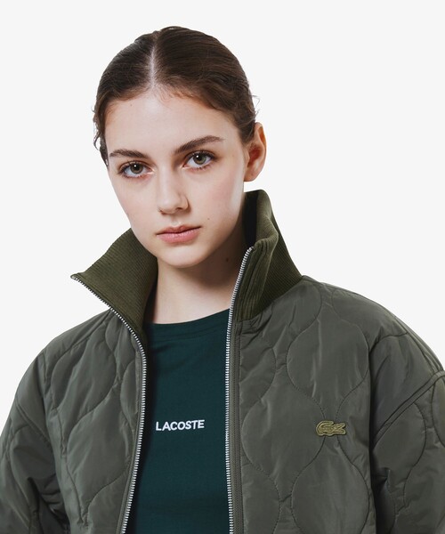 LACOSTE（ラコステ）の「THERMORE中綿 ひょうたんキルティング ハイネックジップブルゾン（ブルゾン・レディース・オリーブ/ダークブラウン・34/36/38/40）」の15枚目の写真