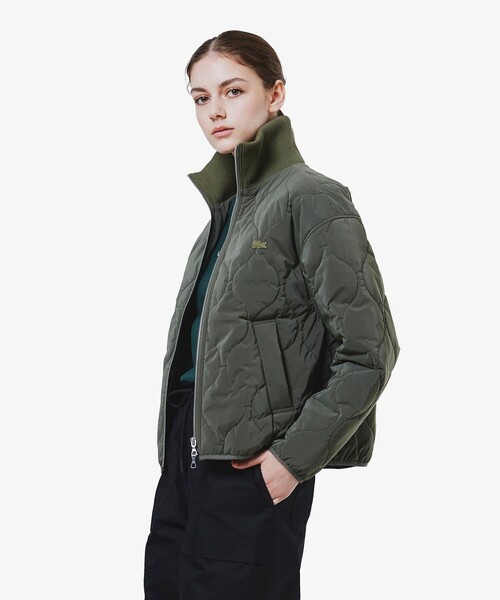 LACOSTE（ラコステ）の「THERMORE中綿 ひょうたんキルティング ハイネックジップブルゾン（ブルゾン・レディース・オリーブ/ダークブラウン・34/36/38/40）」の17枚目の写真