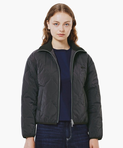 LACOSTE（ラコステ）の「THERMORE中綿 ひょうたんキルティング ハイネックジップブルゾン（ブルゾン・レディース・オリーブ/ダークブラウン・34/36/38/40）」の3枚目の写真