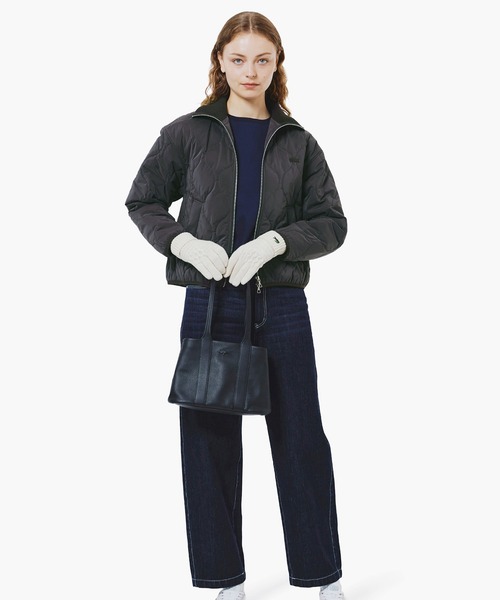 LACOSTE（ラコステ）の「THERMORE中綿 ひょうたんキルティング ハイネックジップブルゾン（ブルゾン・レディース・オリーブ/ダークブラウン・34/36/38/40）」の6枚目の写真