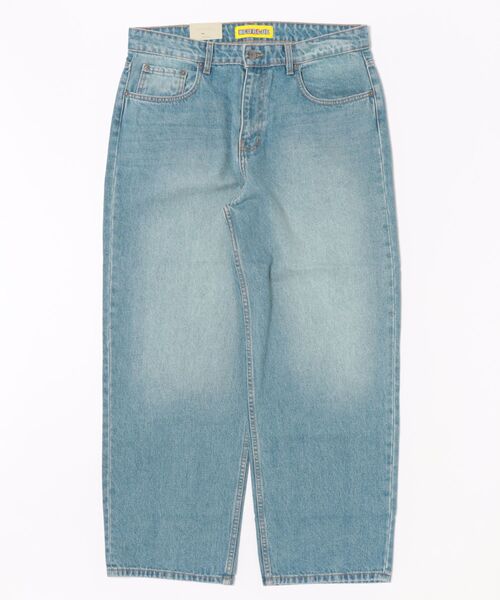 Stars Stripes(スターズストライプス)の「【NEO BLUE/ネオブルー】 Tinted Fade Medium Blue Baggy Jeans/バギーデニム ジーンズ フェード加工 ワイドパンツ ストリート 韓国ファッション Y2K ルーズフィット ヴィンテージ加工(デニムパンツ・メンズ・インディゴブルー・32inch/36inch/34inch)」の13枚目の写真