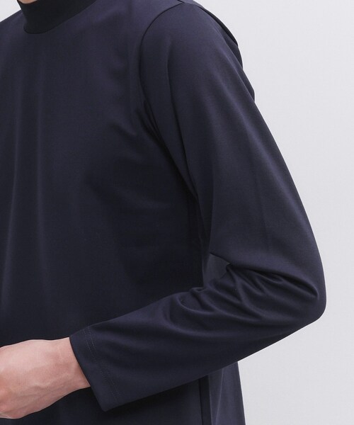 TAKEO KIKUCHI（タケオキクチ）の「ハイゲージ モクロディ モックネック（Tシャツ/カットソー・メンズ・ホワイト/チャコールグレー/ネイビー・02/03/04）」の15枚目の写真