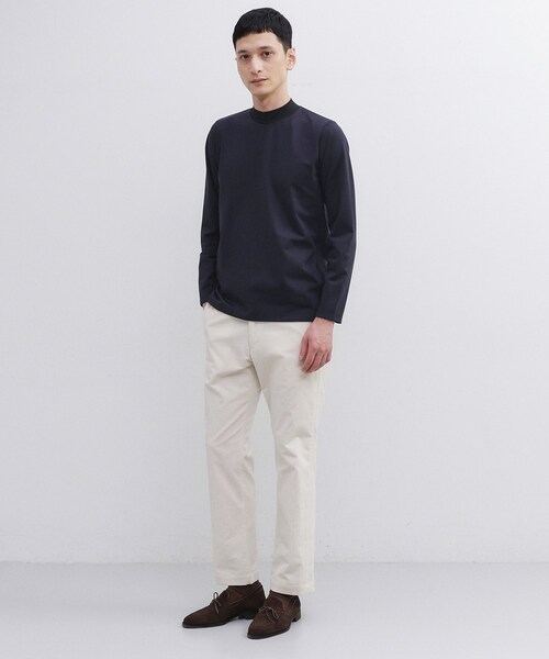 TAKEO KIKUCHI（タケオキクチ）の「ハイゲージ モクロディ モックネック（Tシャツ/カットソー・メンズ・ホワイト/チャコールグレー/ネイビー・02/03/04）」の6枚目の写真