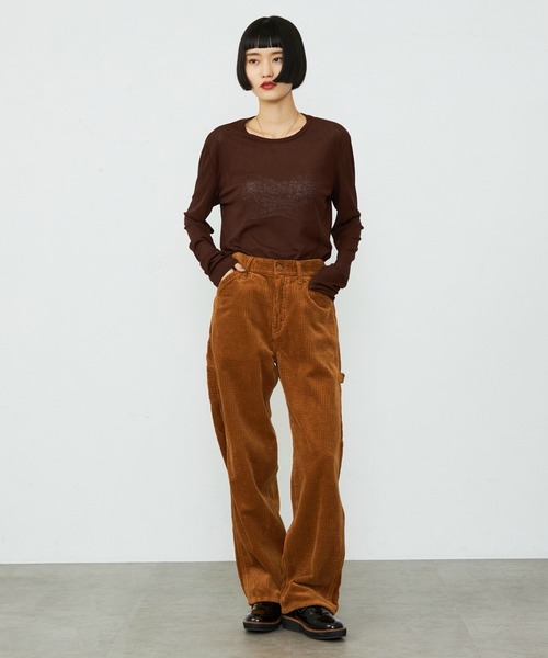 Lee(リー)の「Lee/リー【秋冬】ワイドペインターパンツ/コーデュロイ DUNGAREES(その他パンツ・レディース・キャメル/ブラック・X-SMALL/SMALL/MEDIUM)」の8枚目の写真