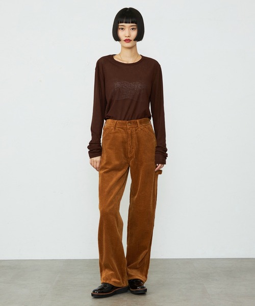 Lee(リー)の「Lee/リー【秋冬】ワイドペインターパンツ/コーデュロイ DUNGAREES(その他パンツ・レディース・キャメル/ブラック・X-SMALL/SMALL/MEDIUM)」の9枚目の写真