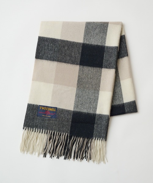 TWEED MILL(ツイードミル)の「【TWEED MILL】70cm×190cm Knee Rug 大判チェックストール(ストール/ショール・レディース・ブラック系その他2/イエロー系その他/ブラック系1/グレー系1/グレー系その他2・FREE)」の2枚目の写真