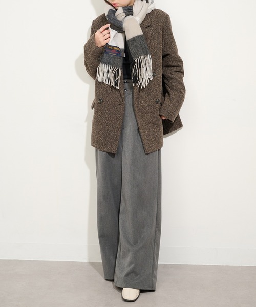 TWEED MILL(ツイードミル)の「【TWEED MILL】70cm×190cm Knee Rug 大判チェックストール(ストール/ショール・レディース・ブラック系その他2/イエロー系その他/ブラック系1/グレー系1/グレー系その他2・FREE)」の13枚目の写真