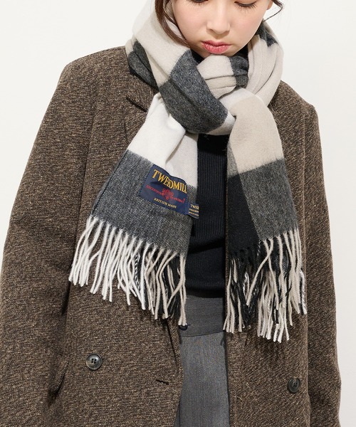 TWEED MILL(ツイードミル)の「【TWEED MILL】70cm×190cm Knee Rug 大判チェックストール(ストール/ショール・レディース・ブラック系その他2/イエロー系その他/ブラック系1/グレー系1/グレー系その他2・FREE)」の11枚目の写真