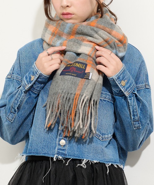 TWEED MILL(ツイードミル)の「【TWEED MILL】70cm×190cm Knee Rug 大判チェックストール(ストール/ショール・レディース・ブラック系その他2/イエロー系その他/ブラック系1/グレー系1/グレー系その他2・FREE)」の22枚目の写真