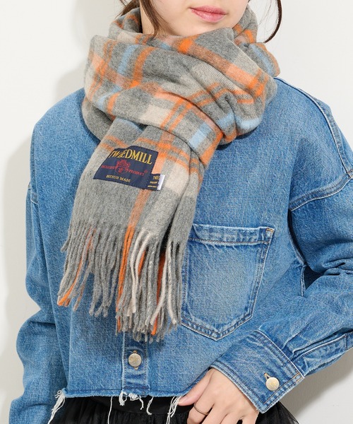 TWEED MILL(ツイードミル)の「【TWEED MILL】70cm×190cm Knee Rug 大判チェックストール(ストール/ショール・レディース・ブラック系その他2/イエロー系その他/ブラック系1/グレー系1/グレー系その他2・FREE)」の21枚目の写真