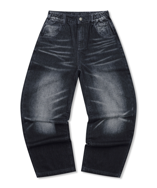 GLACK(グラック)の「GP110 グラフィックパンクウォッシングデニムパンツ (ブラック)(デニムパンツ・レディース・その他・SMALL/MEDIUM/LARGE)」の2枚目の写真