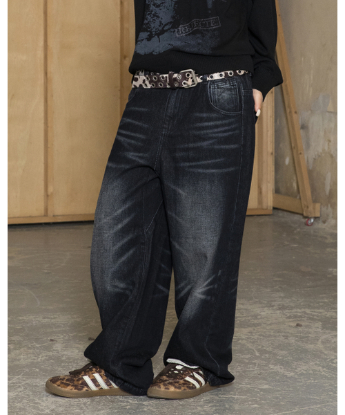 GLACK(グラック)の「GP110 グラフィックパンクウォッシングデニムパンツ (ブラック)(デニムパンツ・レディース・その他・SMALL/MEDIUM/LARGE)」の9枚目の写真