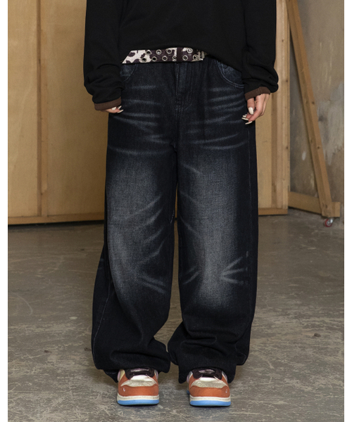 GLACK(グラック)の「GP110 グラフィックパンクウォッシングデニムパンツ (ブラック)(デニムパンツ・レディース・その他・SMALL/MEDIUM/LARGE)」の14枚目の写真