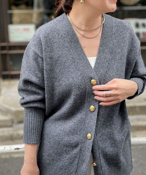 NOLLEY’S(ノーリーズ)の「【WEB限定アイテム】2WAY長めVネックカーディガン(カーディガン/ボレロ・レディース・ベビーピンク/ライトブルー/ブラック/チャコールグレー・FREE)」の5枚目の写真