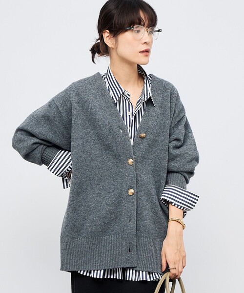 NOLLEY’S(ノーリーズ)の「【WEB限定アイテム】2WAY長めVネックカーディガン(カーディガン/ボレロ・レディース・ベビーピンク/ライトブルー/ブラック/チャコールグレー・FREE)」の10枚目の写真